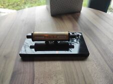 Calendrier perpétuel de bureau, cylindre laiton et base plastique noire, vintage