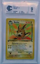 pokemon carte  raichu  29/62 fossil 1 édition   90 pv gradée Mint NEUF rarissime