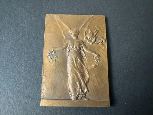 Médaille plaque bronze - plaque,