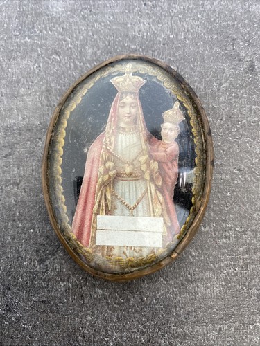 Ancien petit reliquaire - petit, vierge