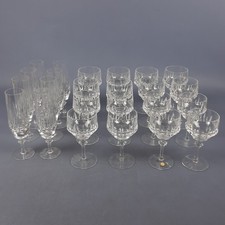Lot Verres Cristal Bord Biseauté Bavaria Germany Pour Eau Vin Mousseux Vintage