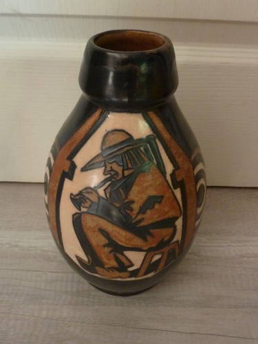 Rare vase quimper art - quimper, deco