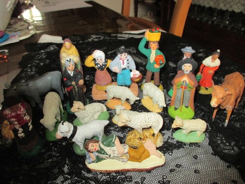 Lot anciens santons et - lot,