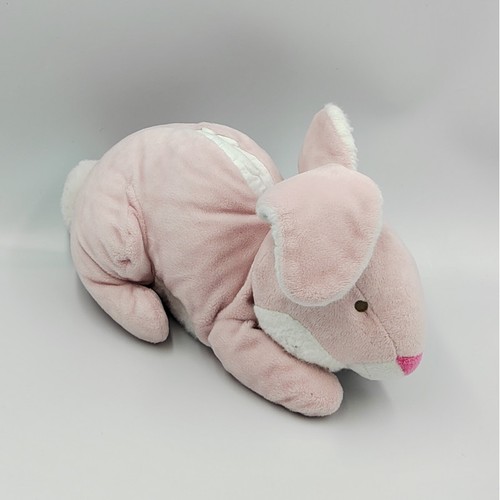 Doudou lapin rose blanc jacadi - lapin,