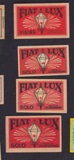 4  Ancienne étiquette Allumettes  Tchécoslovaquie  BN186257  Fiat Lux