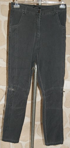 Pantalon jeans gris - pantalon,