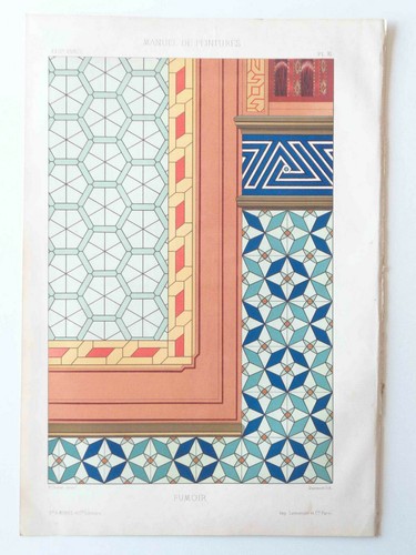Superbe grande lithographie - grande,