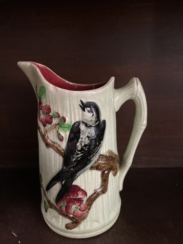 Ancien pichet barbotine - pichet, decor