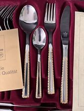 Ménagère SBS Bestecke Solingen 70 couverts plaqués or 23/24 carats certificats