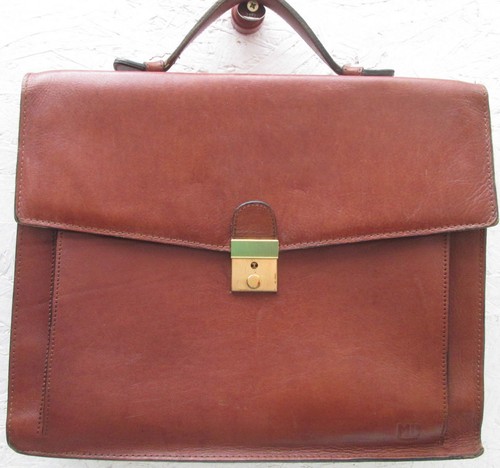 Serviette cartable en cuir - en,