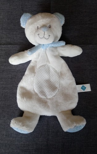 Doudou plat ours - , bleu