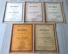 Lot 5 Cahier de devoirs de MUSIQUE en 8 Cahiers Gradués EDMOND MAYEUR Solfège