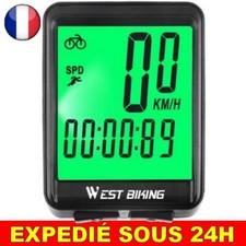 ✅ Compteur Vitesse Sans Fil Vélo Etanche Rétro Eclairage VTT LED Chronomètre