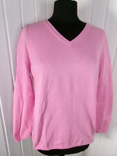 Pull maille rose 100% coton Saint James t.4 XL 44 logo brodé et métal col V