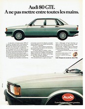 Publicité Advertising  108  1983   Audi 80 GTE