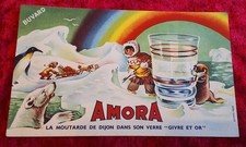 Buvard Publicitaire '' Amora ’’ La Moutarde De Dijon