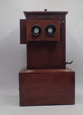 colonne ancienne stéréoscopique Educa avec plaques de verres