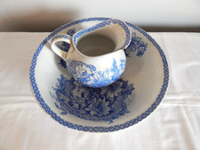 ANCIEN ENSEMBLE de TOILETTE en Faïence de St AMANT et HAMAGE Cactus Décor Floral