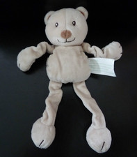 49. DOUDOU PELUCHE KIMBALOO LA HALLE PANTIN OURS ECRU BEIGE MARRON TTBE