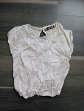 Blouse satinée crème/blanche