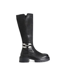 Café Noir Botte Nubuck Avec