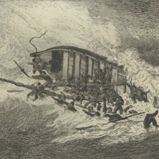 François J Destappe Marine Anderville Bastide Besplas Eau forte originale