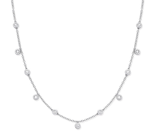 Collier chaîne blanc - or, 18