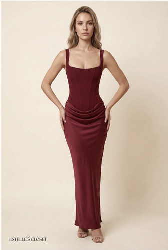 Suki maxi dress - maxi, burgundy