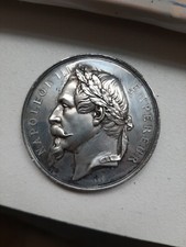 Medaille Napoleon 3 Argent Arcachon Aquitaine Rare