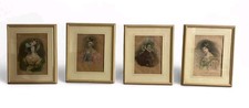 4 LITHOGRAPHIES AQUARELLÉES