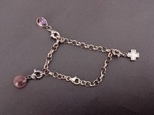 Bracelet + 3 breloques charm TI SENTO argent massif 925  solid sterling silver