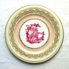 Assiette porcelaine signée Bernardeau Limoges: Scène romantique, n°1