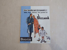 Publicité BLIZZAND TISSU GARANTI BOUSSAC 1956