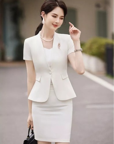 Tailleur blanc élégant - tailleur,