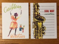 2 Vintage SS OCEANIC Home Lines ‘Caribbean & Sun Way Varieties’ Menus 1970