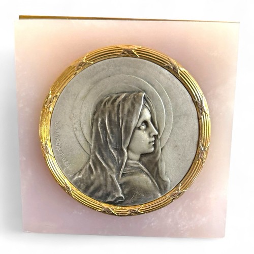 Médaillon vierge marie plaque - médaillon,
