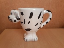 Tasse sur pattes " chien noir et blanc "