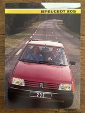 Brochure PEUGEOT 205 GL GLD GR GRD SR SRD GT - Prospectus Prospekt French 1984