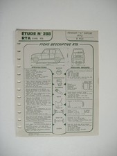 fiche technique RTA n°288
