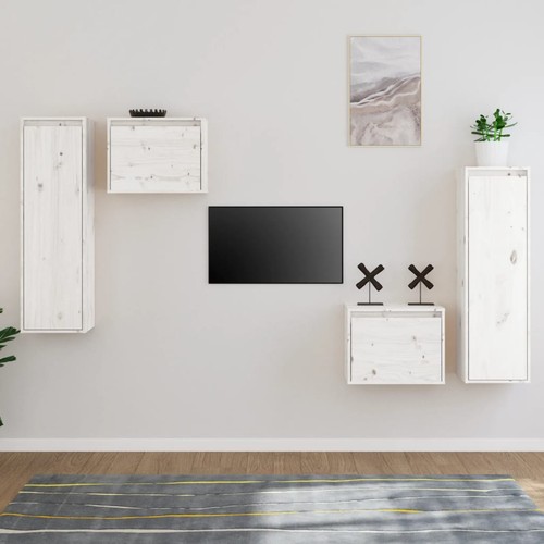Meubles pcs blanc bois - 4,