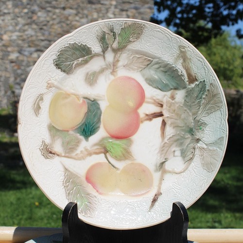 Ancienne assiette barbotine - en,