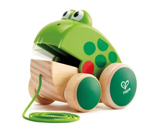 Grenouille jouet bois - grenouille, en