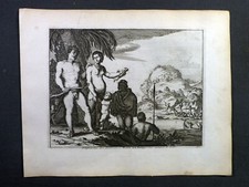 Physionomie & manière de vivre Habitants Terre de Feu - Gravure 17e - Van der Aa