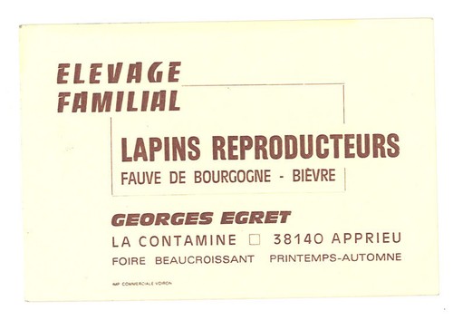 Carte commerciale élevage