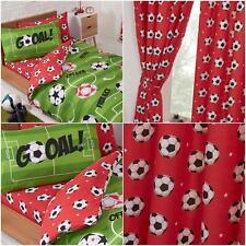 Football Rouge Junior Housse de Couette Et Taie Set + Rideaux Assortis 137cm