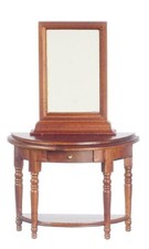 Table Demi Lune En Noyer Avec