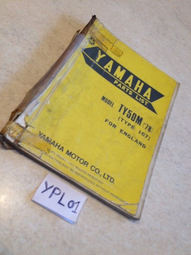 Yamaha parts list ty50 - ty50,