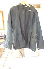 Ancienne blouse de travail homme à bouton T 52 vert foncé en coton marque SANFOR