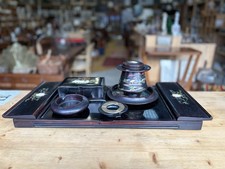 Ensemble fumeur ancien laqué