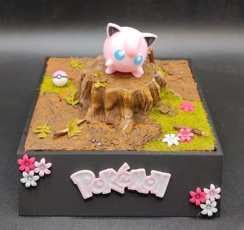 Diorama pokemon tronc - diorama,